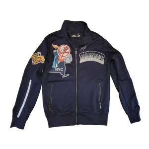Pro Standard NY Yankees MLB World Series Jacket Mens Small Navy Patches Full Zip
